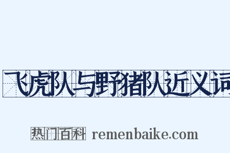 飞虎队与野猪队近义词是什么意思的图片